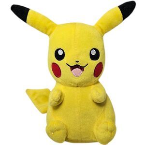 Vintage Pokemon Pikachu Plush 9" Nintendo 1997 Yellow Stuffed Animal Beanbag Toy